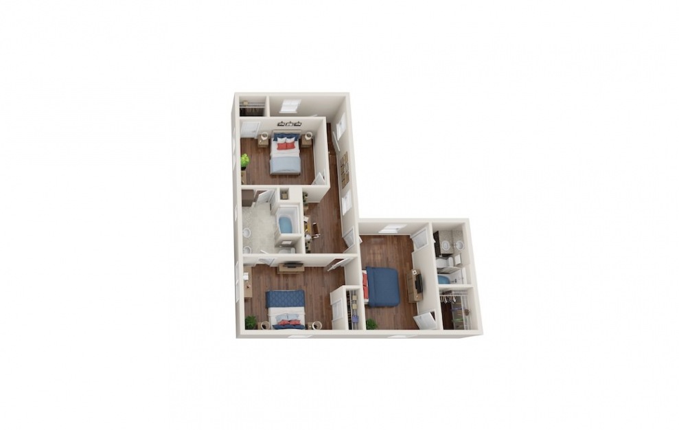 Davenport - 4 bedroom floorplan layout with 3 baths and 2066 square feet. (Floor 2)